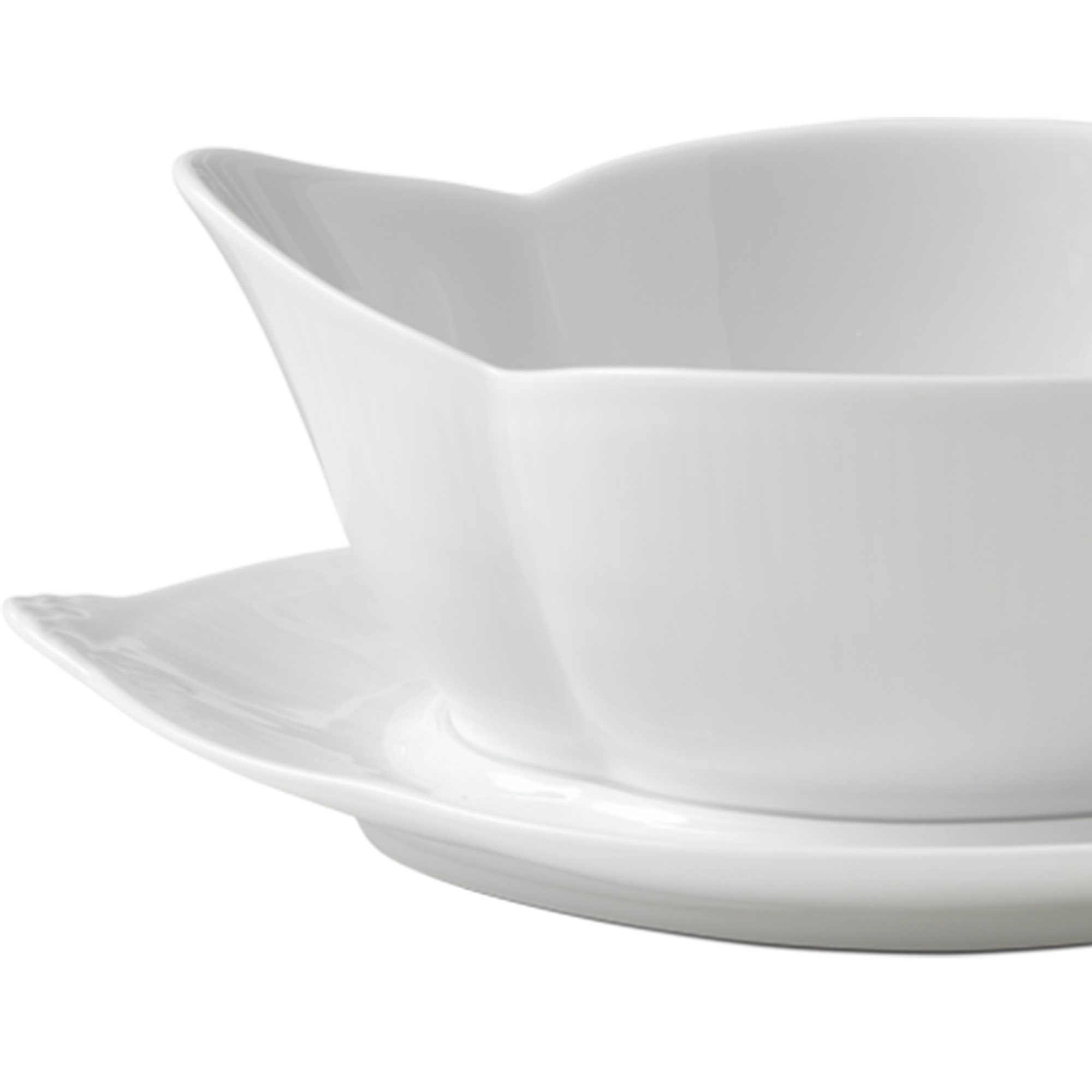 Zoom billed af Hvid Riflet Sauceskål 55 cl